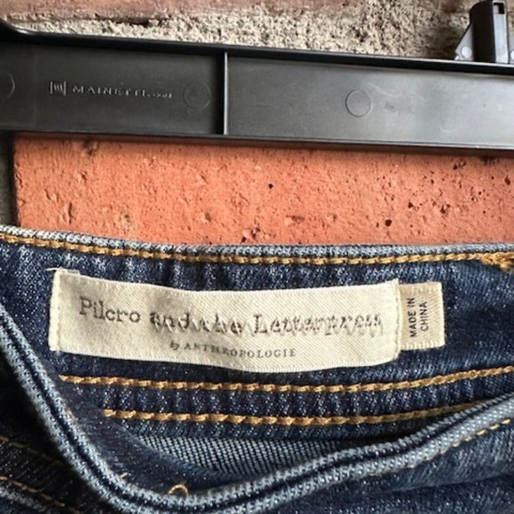 Anthro Pilcro Embroidered Slim Straight Ankle Jeans Size 27 - Picture 6 of 7